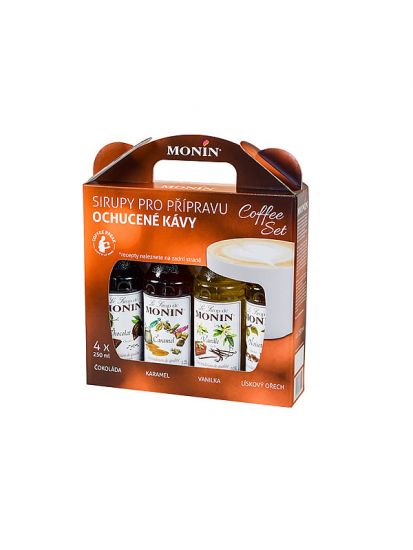 Monin Coffee box - Čokoláda, Vanilka, Karamel, Lískový oříšek 4x0,25L - 1
