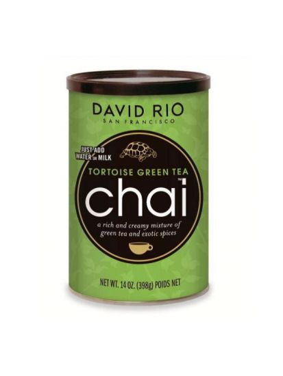 David Rio Tortoise Green Tea Chai - dóza 398 g + bateriový napěňovač mléka jako DÁREK - 2