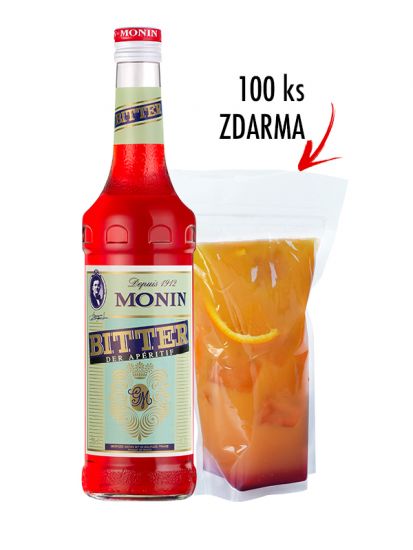 Monin Bitter 0,7 L + 100 ks Pytlíky na drinky 0,5 L ZDARMA - 1
